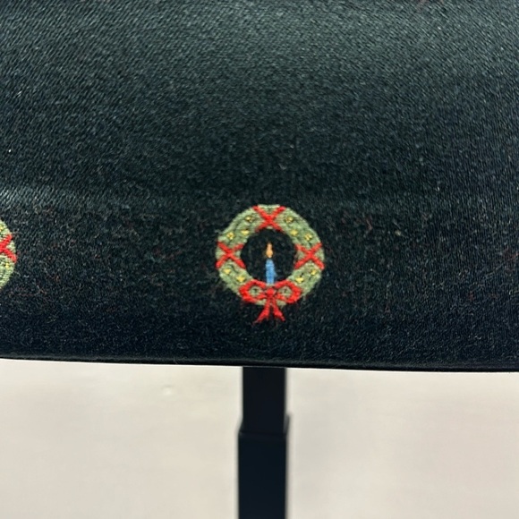 J. McLaughlin Holiday Wreath Purse Bag Black Vintage Embroidered Party Preppy - Picture 8 of 8